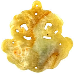 HSIU JADE GOOD FORTUNE 55X55MM MULTI PENDANY